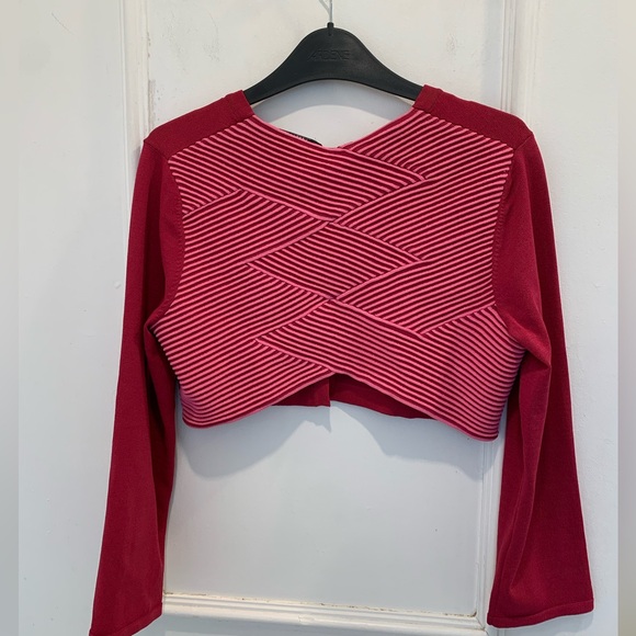 Versace Collection cropped knit cardigan. Size 42 (6 U.S.) - Picture 2 of 7